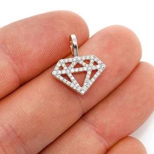 Collar con Colgante de Oro Sólido de 10K, Diseño Geométrico Moderno, Estilo Hip Hop, Diamantes Naturales, Logotipo Personalizado de la Empresa, Estilo Iced Bling, Regalo Unisex - Product Image 5