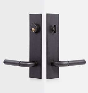 Poignée de tirage à levier double porte en acier couleur dorée pour armoire, personnalisable avec barre de confidentialité et serrure de porte, quincaillerie pour la maison - Product Image 6