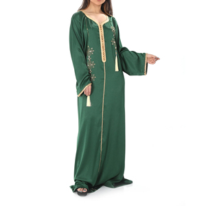 Jalabiya Moderna de Estilo Medio Oriente para Mujer, Vestido Maxi Islámico Elegante de Corte Holgado, Informal y para Fiestas - Product Image 3