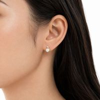 Boucles d'oreilles minimalistes en argent sterling S925 avec perles et zirconiums cubiques plaqués or 14 carats pour femmes, à porter au quotidien