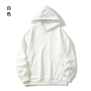 <b>Red</b> Hooded Sweatshirt Solid Color Casual Knitted Cotton <b>Hoodie</b> Regular Fit Autumn Wear - Product Image 3