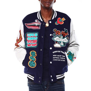 Chaquetas Varsity de Lana de Alta Calidad para Hombre 2024, Hechas a Medida, Elegantes, con Letras Bordadas, Resistentes al Viento, Reversibles, Impresas, Térmicas y de Secado Rápido - Product Image 1
