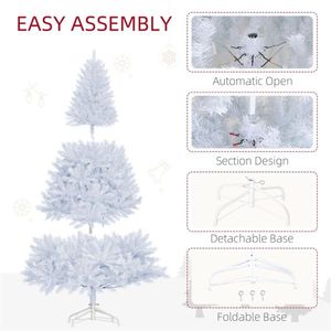 Albero di Natale Artificiale Premium 7,5ft 300cm con Supporto in Metallo, Materiali PVC e PET, Bacche Decorative - Product Image 5