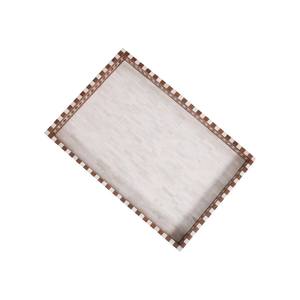 Table basse décorative de luxe en bois de haute qualité avec incrustations de os, faite à la main, plateau de service pour collations, écologique, légère, compatible micro-ondes - Product Image 5