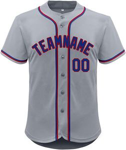 Professional Navy Blue Baseball Jersey With Yellow Trim Button Up Team Apparel Men Youth Match Day Shirt - Product Image 3