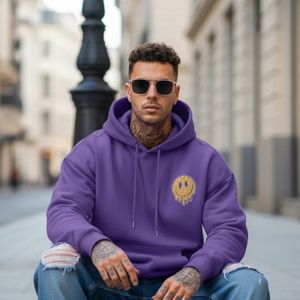 Sudaderas con Capucha de Alta Calidad para Hombre y Mujer, Bordado con Logotipo Personalizado, 100% Algodón, Tejido de Felpa, Teñido con Hilo, Diseño a Cuadros Otoñal, Transpirable - Product Image 4
