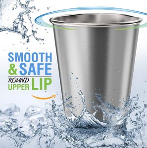 Verre à shot en acier inoxydable de qualité supérieure 300 ml, empilable, compatible lave-vaisselle, écologique, impressions personnalisées, verre à bière pour le camping - Product Image 6