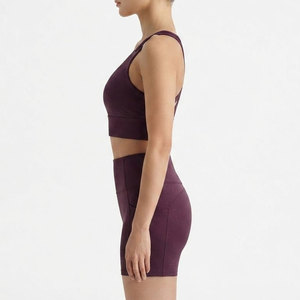 Ladies 2 Piece Yoga Shorts Outfit Breathable Stretch Sportswear for Fitness Gym Exercise Training and Outdoor Activities - Product Image 4