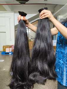 Extensions de cheveux humains indiens Remy double trame, tissées à la machine, en vrac - Product Image 5