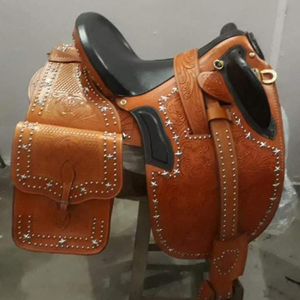 Silla de Montar Australiana de Cuero Premium |   Silla de montar occidental hecha a mano para equitación |   Silla de Montar Ecuestre de Cuero Genuino para Montar a Caballo - Product Image 1