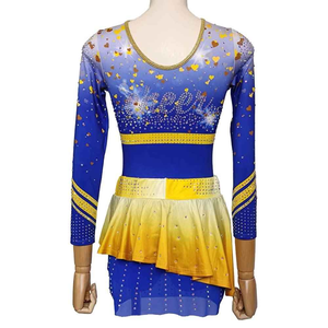 Tenue de compétition tendance All Star avec des paillettes brillantes et des motifs en strass, uniforme de cheerleading - Product Image 2