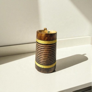 Eco Friendly 100% Natural Drinking Mug Made of Wood With <b>Wooden</b> Handle Tankard <b>Wooden</b> Beer Tankard for Home Hotel and Restaurant - Product Image 4