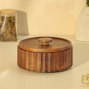 Premium Wooden Chapati <b>Storage</b> Hotpot <b>Box</b> Roti Keeper Insulated Food Container Handmade Kitchen Serving Ware Organizer - Product Image 2