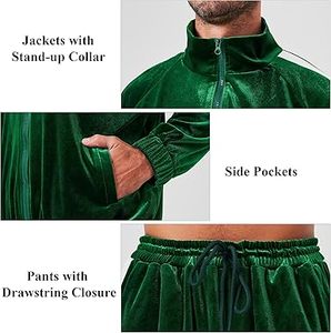 Wholesale Latest Design 2 Piece Male Velour Good Quality Winter Tracksuits Jogging Running Sportswears Unisex <b>Suits</b> Breathable - Product Image 3