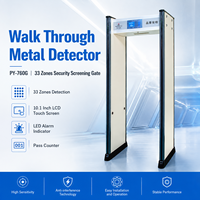 Détecteur de métaux pour cadre de porte, 33 zones, portique de sécurité, haute sensibilité, écran tactile LCD pour écoles et usines