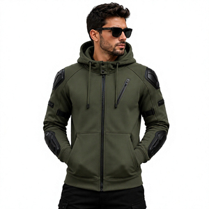 Sudaderas con Cremallera Lateral para Motociclistas de Alta Calidad, Protectoras, de Poliéster, Tallas Grandes, Transpirables, de Secado Rápido, Color Rojo - Product Image 1