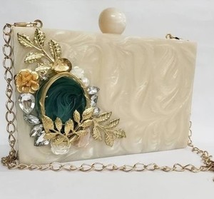 Bolso de Noche de Resina con Efecto Mármol, Cartera de Acrílico, Bolso de Mano de Lujo Rígido para Boda, Fiesta Nupcial, para Mujer - ¡Venta Caliente! - Product Image 3