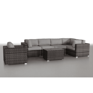 Set di Mobili da Giardino in Rattan Preassemblato a 7 Pezzi per un Facile Relax all'Aperto - Product Image 1