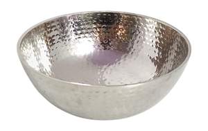 Bol de service en métal martelé avec support sculpté, décoratif pour fruits et collations, pour table à manger, cuisine, décoration intérieure - Product Image 4