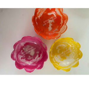 Tazón para Ensalada de Resina Tallado a Mano en India, Marca Artizon Studio, Colores y Tamaños Personalizados, Decoración Moderna y Lujosa para el Hogar - Product Image 5