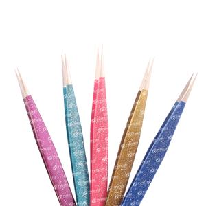 Pince à épiler d'extension de cils en acier inoxydable antistatique de marque privée en vrac fibre de Volume droit pointu forte adhérence pointue - Product Image 2