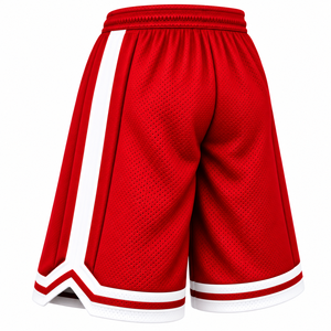 Pantalones Cortos de Baloncesto Personalizados para Hombre, Pantalones Deportivos de Malla con Rayas en Contraste, Pantalones Cortos de Gimnasio con Cordón Ajustable, Pantalones Cortos de Baloncesto Personalizados para Hombre, Corte Holgado - Product Image 4