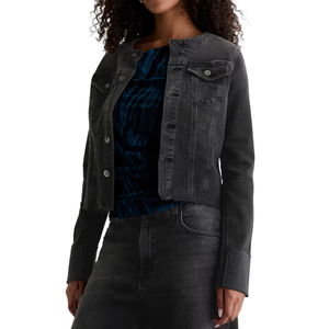 Veste chemise en jean pour femme, coupe classique, lavée, shacket, manteau, automne, hiver, été, style élégant, fournisseur en gros, OEM ODM - Product Image 5