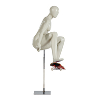 Mannequin de présentation en fibre de verre, corps entier, détachable, avec tête, pour vêtements de skate pour femmes adultes, pose debout