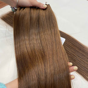 Extensiones de Cabello Humano Remy Vietnamita Marrón Claro a Precio de Fábrica, Doble Trama de la Mejor Calidad, Sin Enredos, Listas para Enviar - Product Image 2