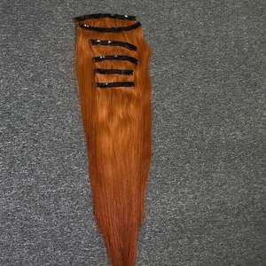 Extensions de cheveux humains à clipser couleur orange 100% Cheveux vierges vietnamiens Remy de haute qualité et durables - Product Image 4