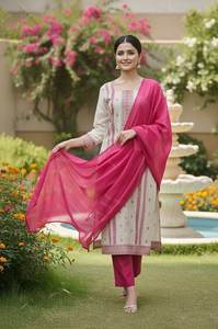 Traje Salwar de Tres Piezas / Conjunto Kurti para Mujer, Diseño Digital con Estampado de Tela de Piel Sintética J Premium, Ideal para Fiestas y Uso Diario - Product Image 3