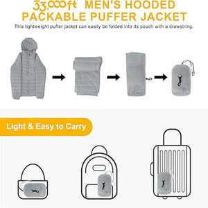 Chaqueta Ligera de Plumón, Abrigo Acolchado Cómodo y Duradero, Chaqueta Resistente al Viento, Ropa de Invierno para Hombre y Mujer - Product Image 6