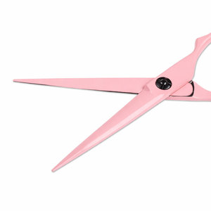 Tijeras de peluquería rosas hechas de acero inoxidable japonés de alta calidad, afiladas como una navaja, tijeras profesionales para cortar el cabello en salón. - Product Image 3