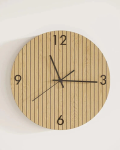 Reloj de Pared de Madera Estilo Mid-Century Modern con Manecillas Blancas, Cuarzo Analógico para Sala de Estar - Product Image 6