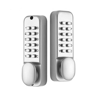 YH3671 Serrure de porte à code numérique mécanique sans clé à double face avec poignée rotative de deuxième génération