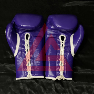 Guantes de Boxeo Personalizados Nuevos de la Marca Genger con Estampado Morado, 100% Cuero Original, Guantes de Boxeo Profesionales para Golpear - Product Image 5