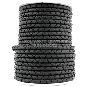 Fournisseur d'exportation fiable, cordon en cuir tressé authentique, matériau de production de bijoux rond - Product Image 4