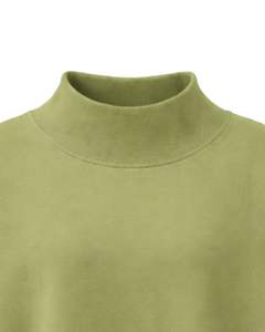 Sudadera de Forro Polar Oversize Verde Oliva Personalizada para Mujer, Cuello Alto, Estilo Casual, Cálida para Invierno, de Algodón y Poliéster, Ajuste Holgado - Product Image 5