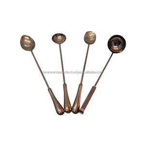 ชุดช้อนสแตนเลสพร้อมทัพพีทำจากทองแดงหรูหราสำหรับทำอาหารและใช้ในชีวิตประจำวัน - Product Image 4