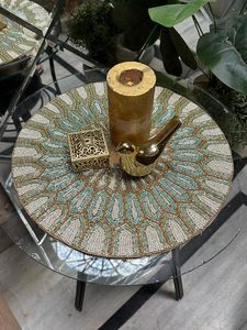 Set de table à motifs géométriques, style bohème, tapis rond décoratif pour la maison - Product Image 5