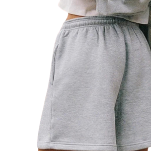 <b>Womens</b> Wide Leg Sweat <b>Shorts</b> Elastic Waist Drawstring Side Pockets Oversized Relaxed Fit Open Hem Custom Wholesale OEM Supplier - Product Image 6