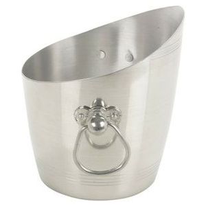 Seau à glace en acier poli, articles de bar de luxe, accessoire de bar haut de gamme, refroidisseur à vin design, seau à glace élégant, refroidisseur à vin moderne - Product Image 3