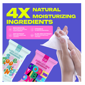 Pack of 6 Mini Bags of Luck Lady Mini Wet <b>Wipes</b> 10 Pieces Fragrance-Free Customized Mini Wet <b>Wipes</b> Outdoor <b>Travel</b> Tissue - Product Image 3