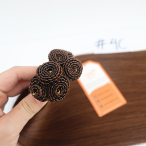 Extensions de cheveux humains du Vietnam, couleur brun chocolat, 100%, trame nouée à la main, 6 - 40 pouces, cuticule vierge, cheveux alignés - Product Image 5