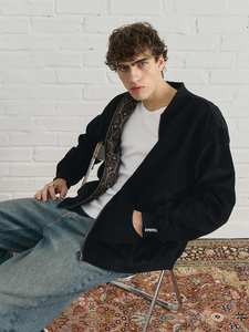 แจ็คเก็ตบอมเบอร์ทรงสลิมฟิตแบบซิปสำหรับผู้ชาย ดีไซน์ใหม่ ผลิตในปากีสถาน คุณภาพสูง สำหรับผู้ใหญ่ ขายส่ง - Product Image 2