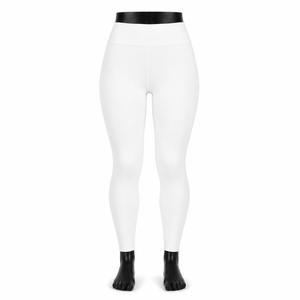 Leggings de Yoga Blancos de Cintura Alta, Sin Costuras, Largos, con Cintura Elástica, Pantalones de Spandex y Nailon - Product Image 1