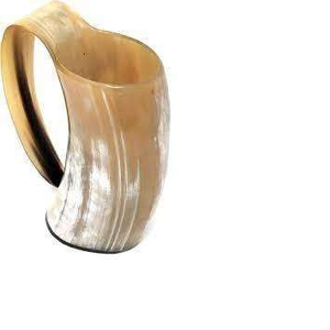 Naturally Buffalo Horn <b>Mug</b> with Engraved Nordic Design Bamboo Lid for Wine & Beer Modern Handcrafted Quality Party Use - Product Image 1