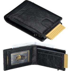 Portafoglio Sottile Intelligente Furid con RFID, Tasca Frontale Pop-up e Finestra per Documenti, Porta Carte da Uomo, Regalo per Marito, Confezionato - Product Image 1
