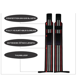 Sangles et poignées de levage de poids à fermeture élastique pour tractions et soulevés de terre, avec logo personnalisé, fourniture OEM, prix de gros - Product Image 2
