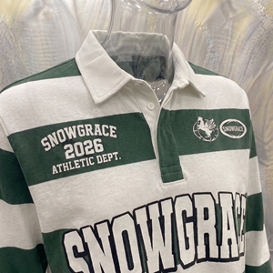 Polo à manches longues rayé Snowgrace, col rabattu, coupe classique, toutes saisons, respirant, jersey en polyester - Product Image 6